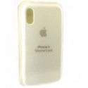Силиконовый чехол (silicone case) iPhone X White (Белый)