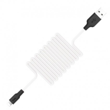 Сверхпрочный силиконовый USB кабель HOCO X21 Lightning White