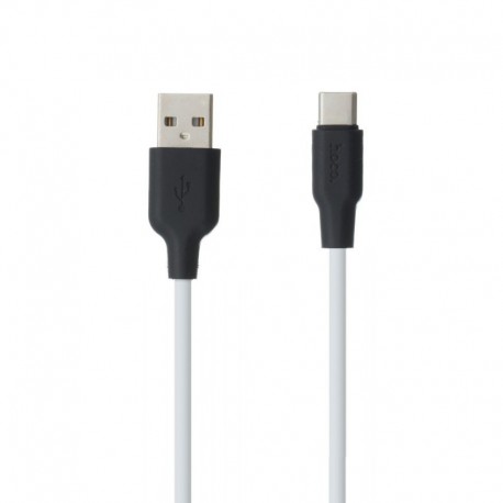 Сверхпрочный силиконовый USB кабель HOCO X21 Type-C White