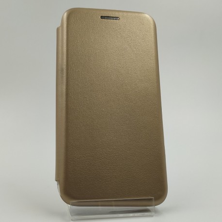 Кожаный противоударный чехол-книжка Wing Xiaomi Redmi 4X Gold (Золотой)