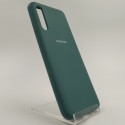 Оригинальный матовый чехол-накладка Silicone Case Samsung A50 Blue Green