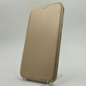 Кожаный противоударный чехол-книжка Wing Samsung M30S Gold