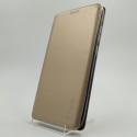 Кожаный противоударный чехол-книжка WING Xiaomi Redmi Note8 pro gold