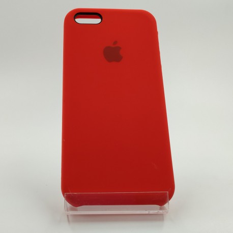 Оригинальный матовый чехол Silicone Case iPhone 5G/5S/5SE Red