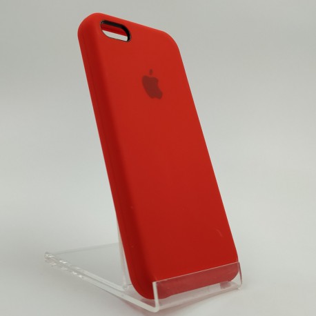 Оригинальный матовый чехол Silicone Case iPhone 5G/5S/5SE Red
