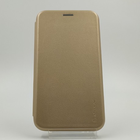 Кожаный противоударный чехол-книжка Nillkin Samsung Galaxy J7 Gold