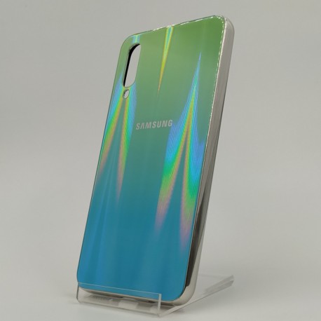 Gradient Glass Case Samsung A50 aquamarine