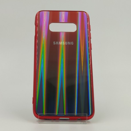Gradient Glass Case Samsung S10E wine-colored