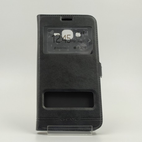 Кожаный противоударный чехол-книжка G-CASE Samsung Galaxy J7 Black