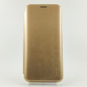 Кожаный противоударный чехол-книжка Hoco Case Samsung A31 Gold