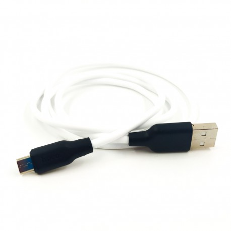 Сверхпрочный силиконовый USB кабель HOCO X21 Micro USB White