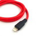 Сверхпрочный силиконовый USB кабель HOCO X21 Lightning Red