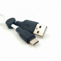 Сверхпрочный силиконовый USB кабель HOCO X21 Micro USB White 0.25m