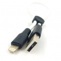 Сверхпрочный силиконовый USB кабель HOCO X21 Lightning White 0.25m