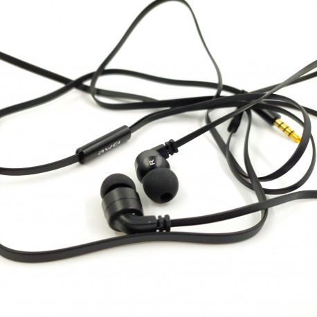 Вакуумні навушники — гарнітура з плоским дротом Awei ES13