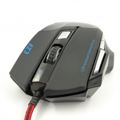 Игровая оптическая мышь с усиленным проводом и LED подсветкой CZF T6