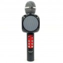 Беспрофодной караоке Bluetooth микрофон с возможностью изменения голоса и LED подсветкой WS-1816 Black