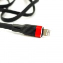 Сверхпрочный силиконовый USB кабель HOCO U72 Lightning Black