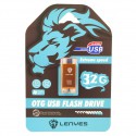 Двусторонняя флешка USB + Micro USB Lenyes 32GB