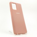 Оригинальный матовый чехол-накладка Silicone Case Samsung A31 Matte Pink