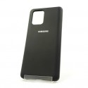 Оригинальный матовый чехол-накладка Silicone Case Samsung A31 Black