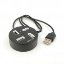 Хаб USB 2.0 Round P-1703 (4 порта) Black (Черный)