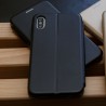 Шкіряний протиударний чохол-книжка Hoco iPhone X/Xs Black (Чорний)