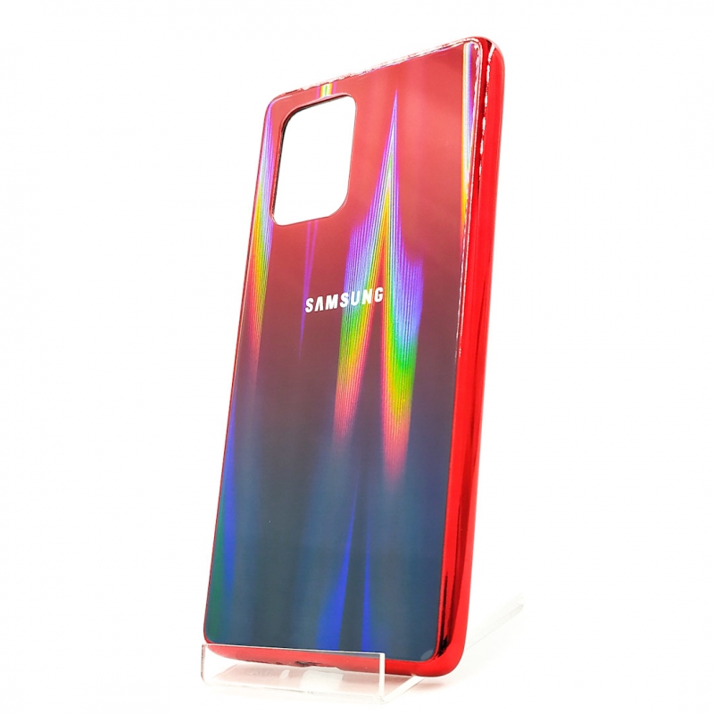 NEW Gradient Glass Case Samsung A31 wine-colored