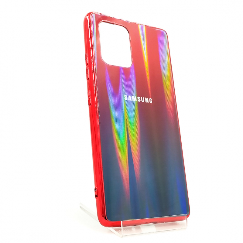 NEW Gradient Glass Case Samsung A31 wine-colored