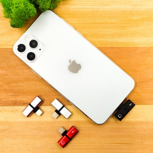 Металлический двойник (наушники + зарядка) для Apple iPhone Lightning
