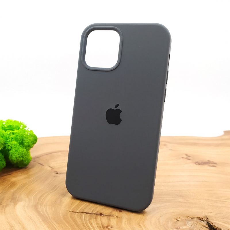 NEW SILICONE CASE IPHONE 12(6.7) Gray