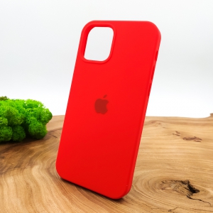 Оригинальный матовый чехол-накладка Silicone Case IPHONE 12(6.1) Red