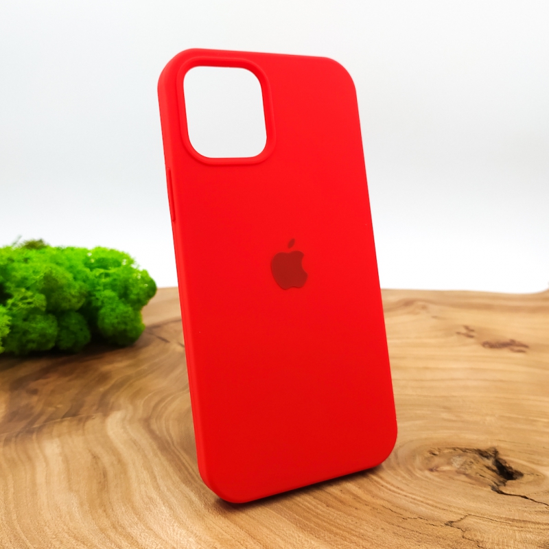 NEW SILICONE CASE IPHONE 12(6.1) Red