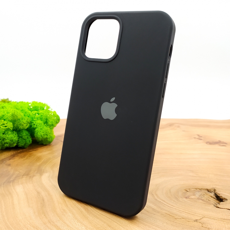 NEW SILICONE CASE IPHONE 12(6.7) Black