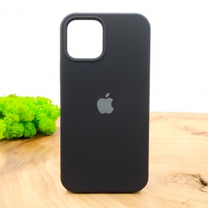 Оригінальний матовий чохол-накладка Silicone Case IPHONE 12(6.7) Black