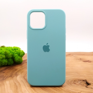 Оригінальний матовий чохол-накладка Silicone Case IPHONE 12(6.1) Mint