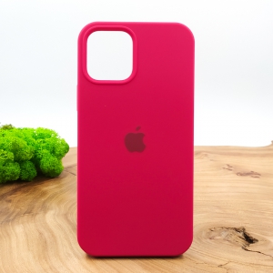 Оригинальный матовый чехол-накладка Silicone Case IPHONE 12(6.1) Rose Red