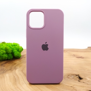 Оригінальний матовий чохол-накладка Silicone Case IPHONE 12 (6.7) Lilac