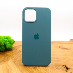 Оригінальний матовий чохол-накладка Silicone Case IPHONE 12 (6.7) Pine Green