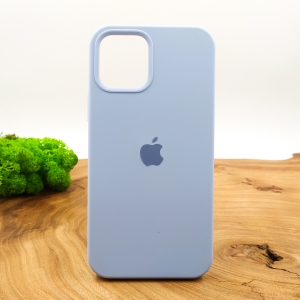 Оригинальный матовый чехол-накладка Silicone Case IPHONE 12(6.7) Blue Agate