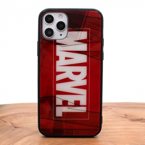 Скляний ударостійкий чохол із принтом Marvel для Iphone 11 Pro