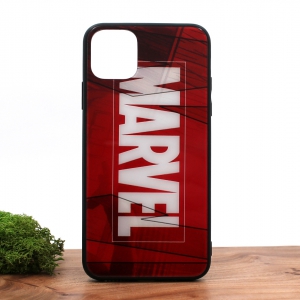 Скляний ударостійкий чохол із принтом Marvel для Iphone 11 Pro Max