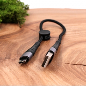 USB-кабель у нейлоновому обплетенні 0.25m Micro USB Borofone BX32