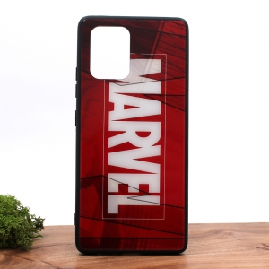 Скляний ударостійкий чохол із принтом Marvel для Samsung S10 Lite 2020