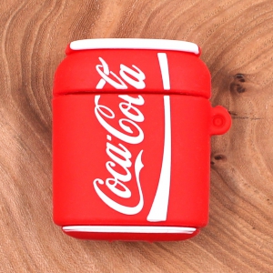 Ударостійкий силіконовий чохол для Apple AirPods Coca-Cola