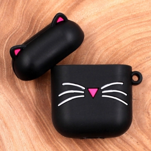 Ударостійкий силіконовий чохол для Apple AirPods Toy Cat Black