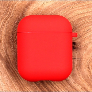 Оригинальный матовый чехол Silicone Case для AirPods Original Assembly Red