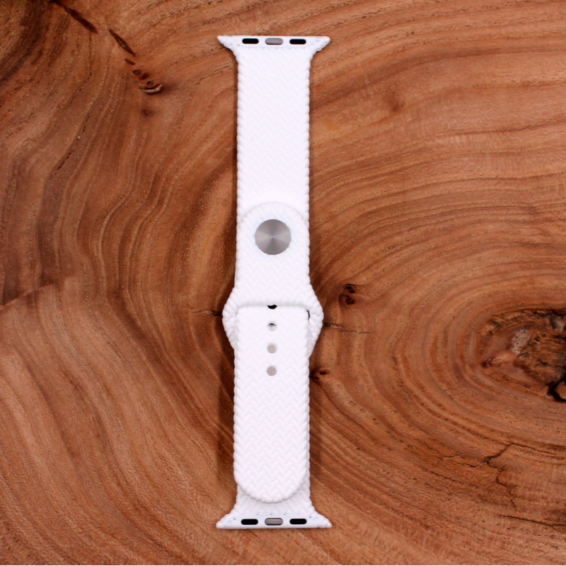 Универсальный силиконовый ремешок для Apple Watch Braided White 38/40mm