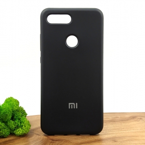 Оригинальный матовый чехол Silicone Case Xiaomi Mi8 Lite Black