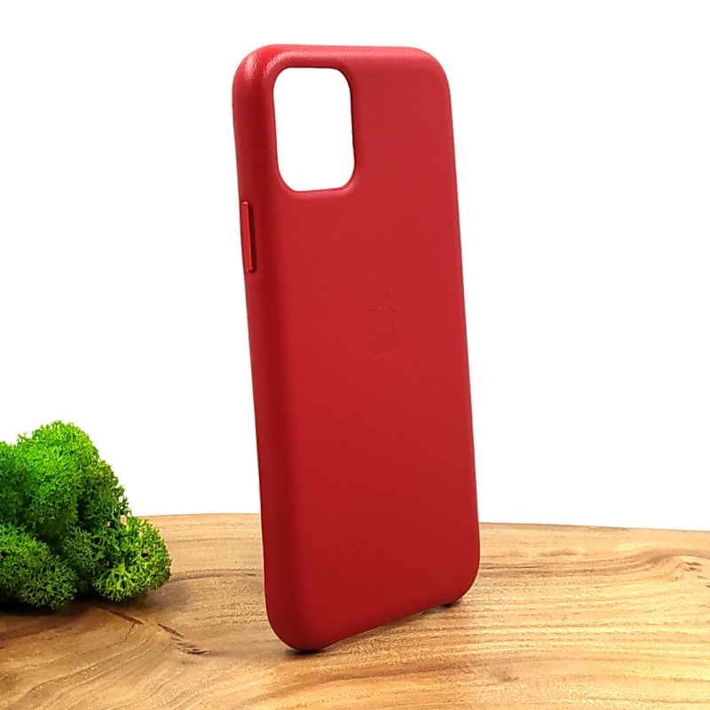 Оригинальный кожаный чехол-накладка Molan Leather Case for Apple iPhone 11 Pro Red